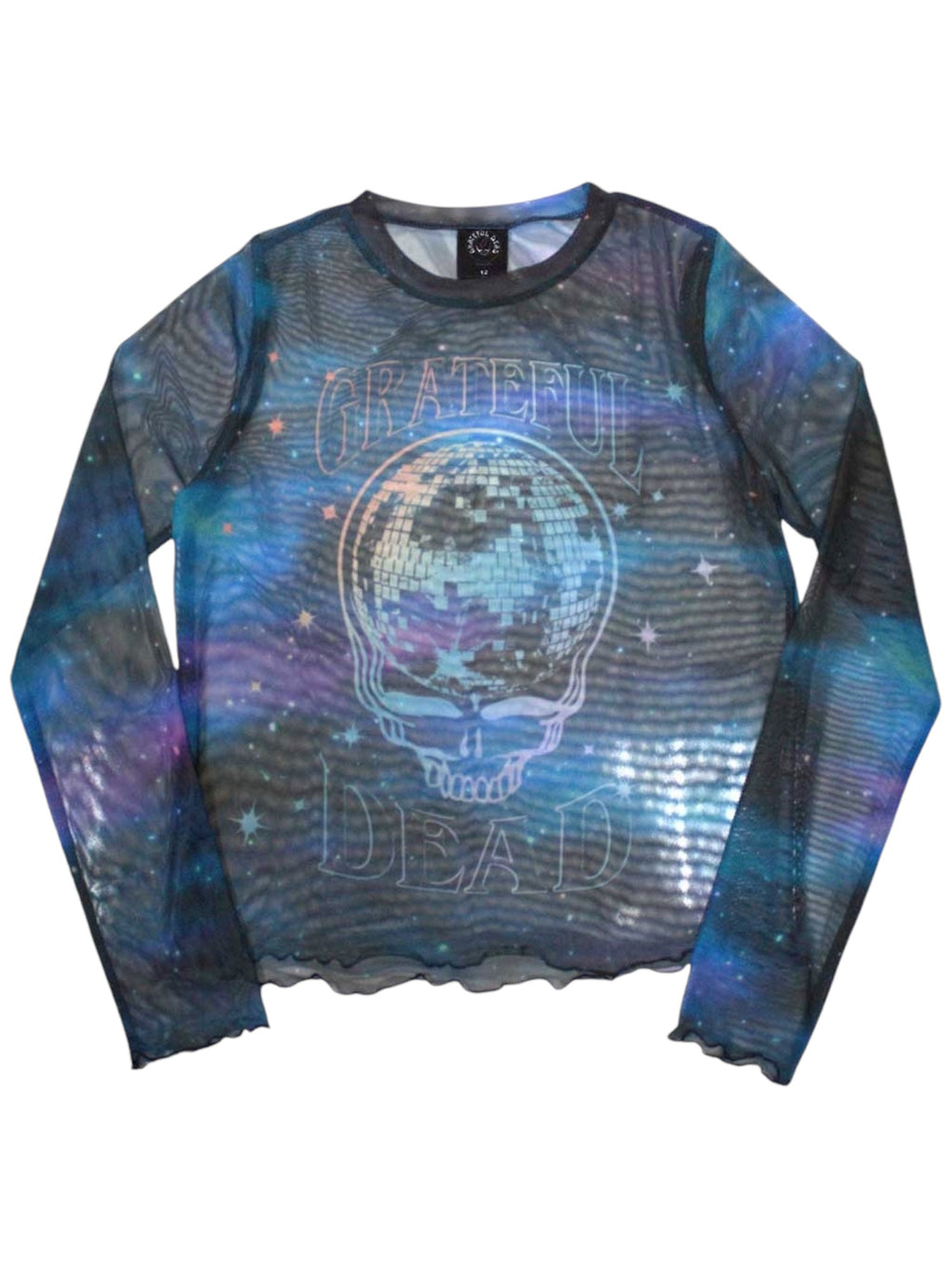 Grateful Dead - Steady Skull Disco Ball Cropped Mesh Top