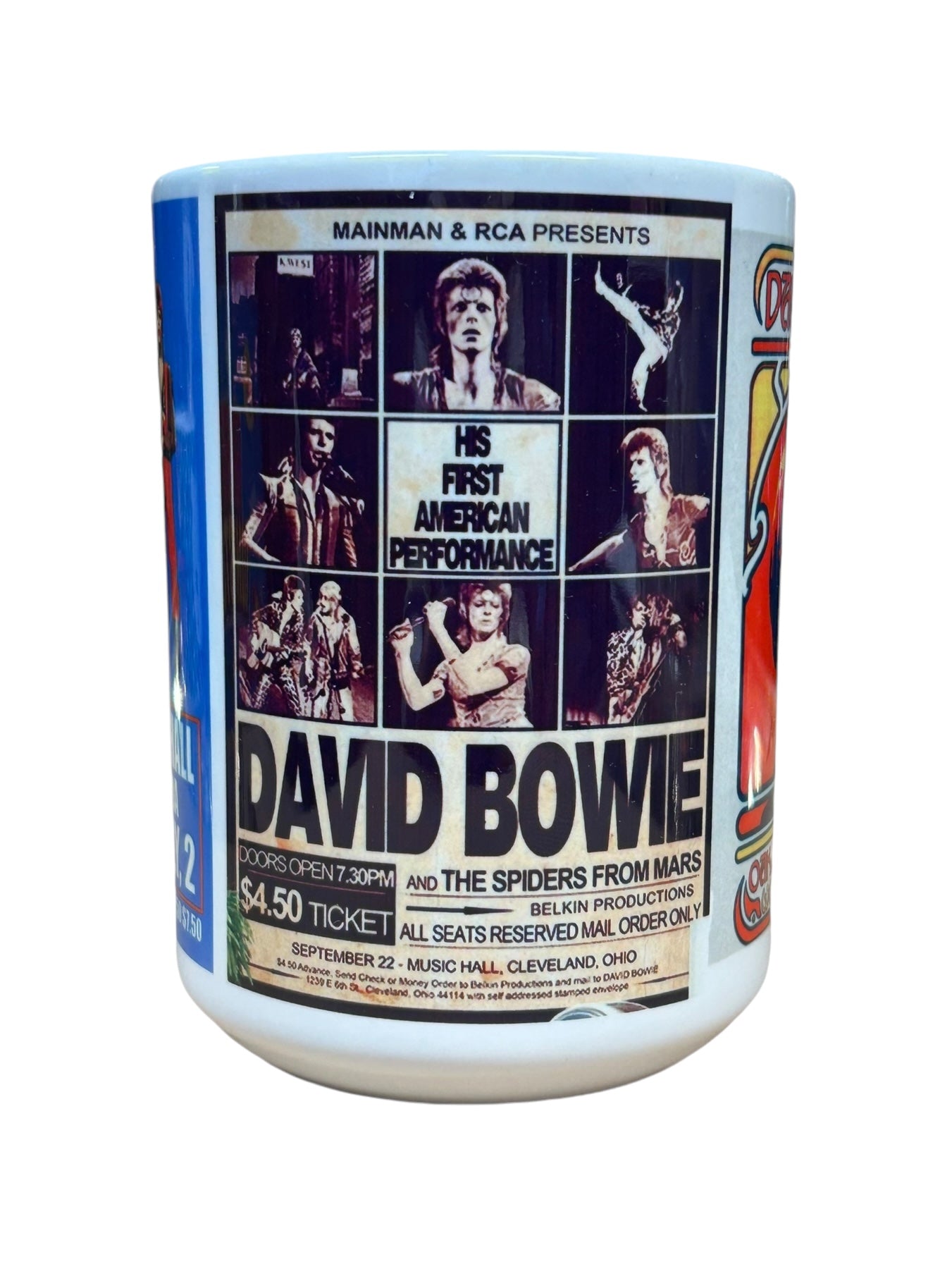 David Bowie Collage Concert Poster Ceramic Mug