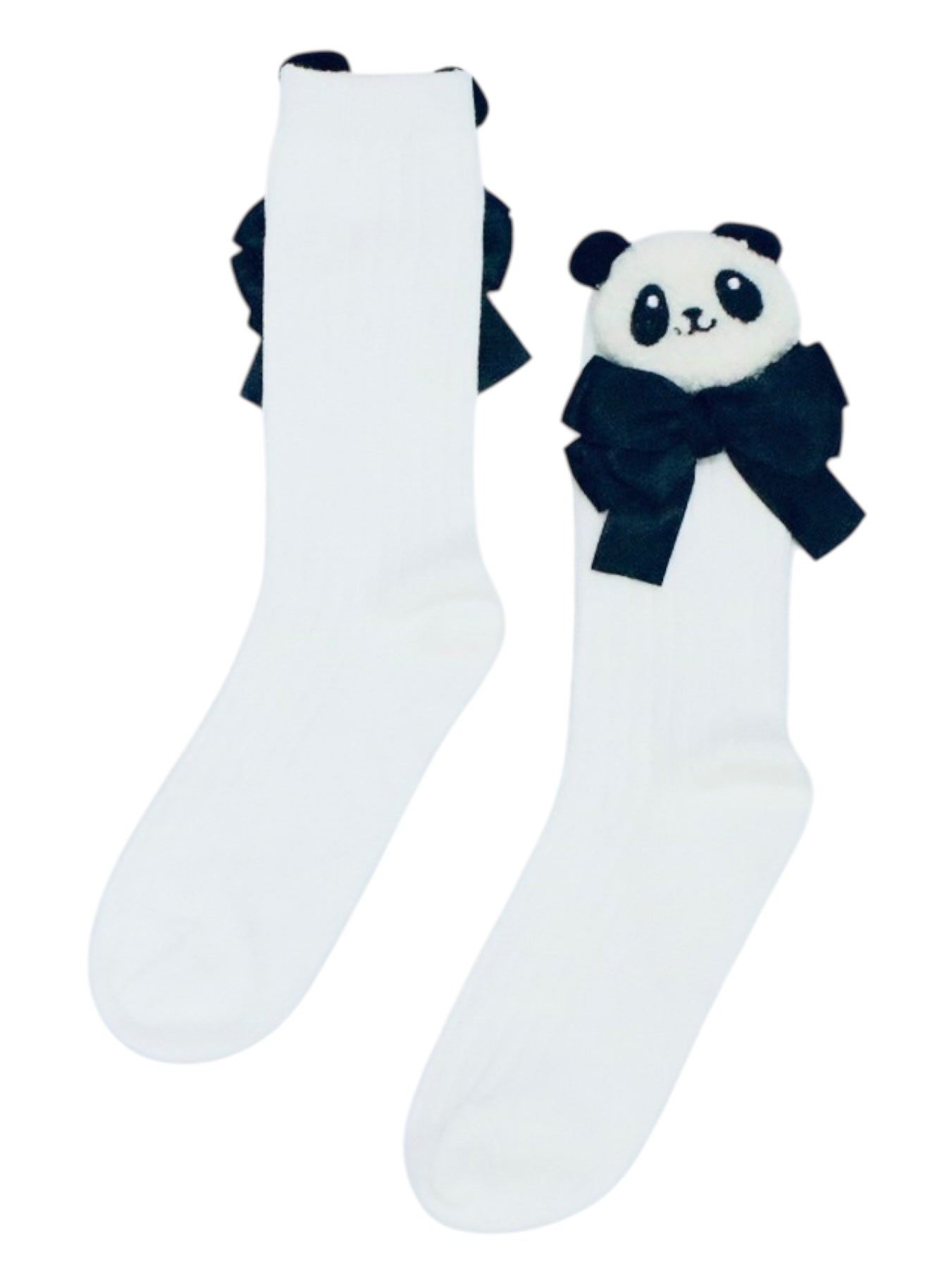 Panda With Bow Crew Socks