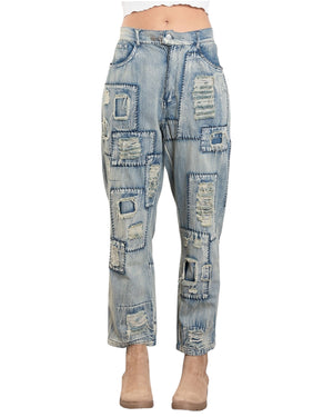 Rosemarie Denim Patchwork Jeans