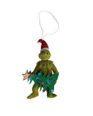 Felt Grinch Ornament