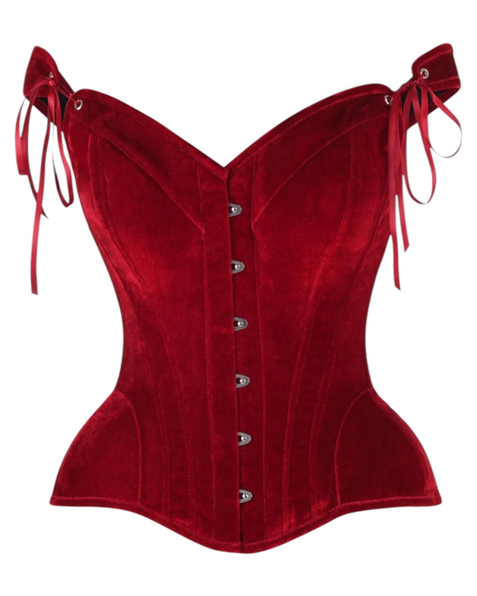 Adelaide Top Drawer Velvet Steel Boned Corset