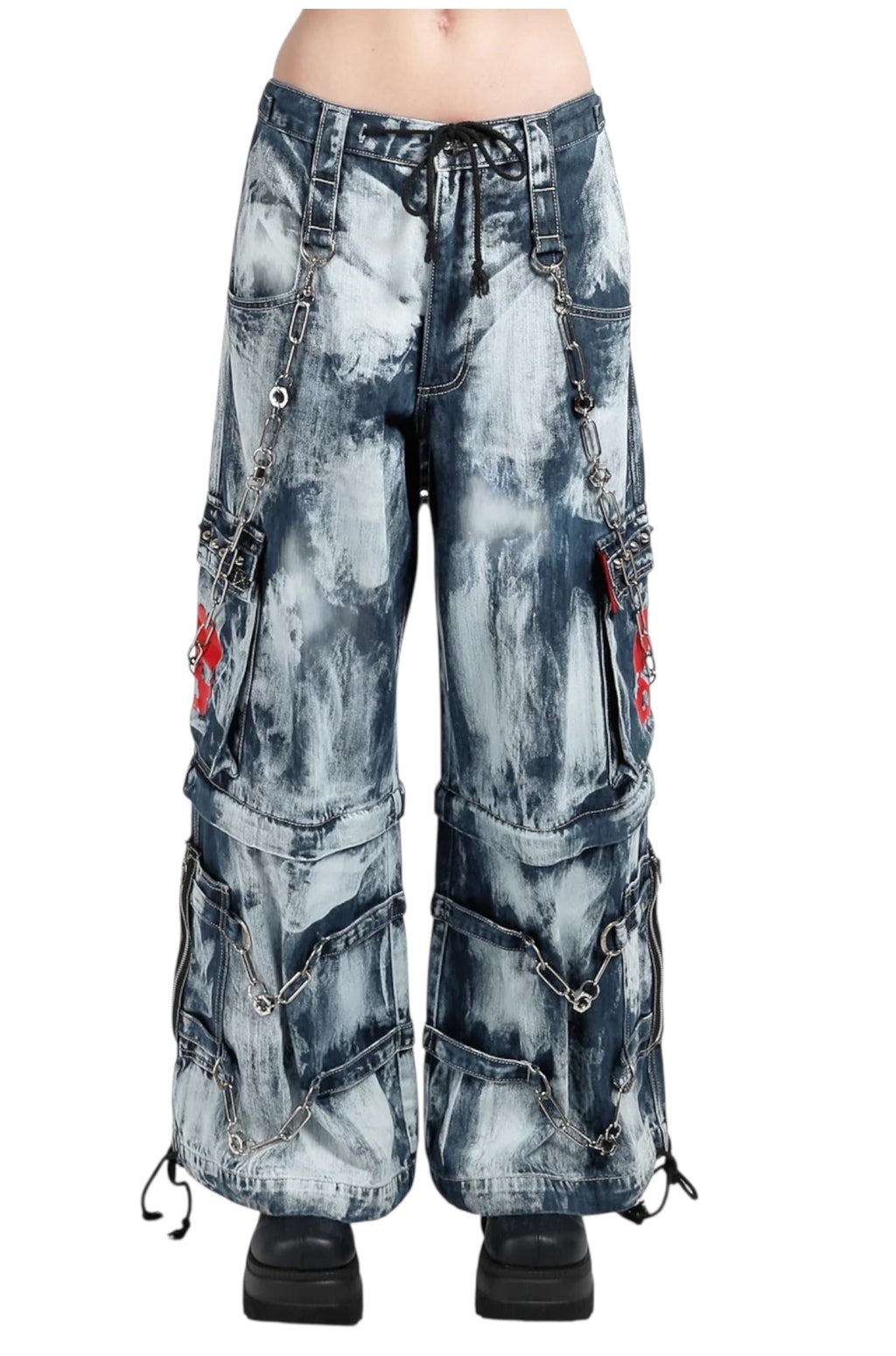 TRIPP NYC - SKULL INDIGO DENIM STORM WASH PANT