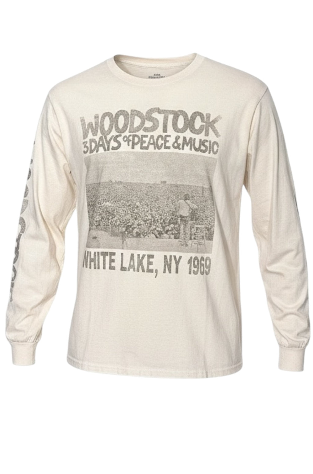 WOODSTOCK POSTER CREAM UNISEX Long Sleeve T-SHIRT