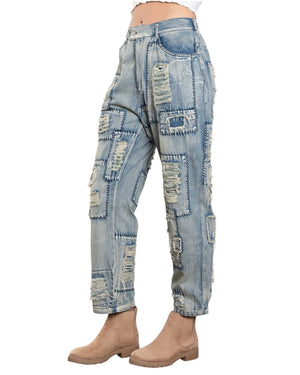 Rosemarie Denim Patchwork Jeans