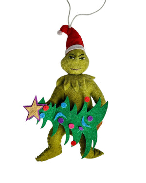 Felt Grinch Ornament