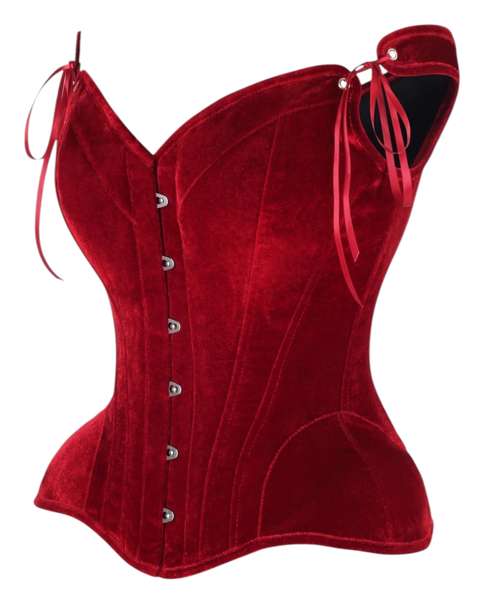 Adelaide Top Drawer Velvet Steel Boned Corset