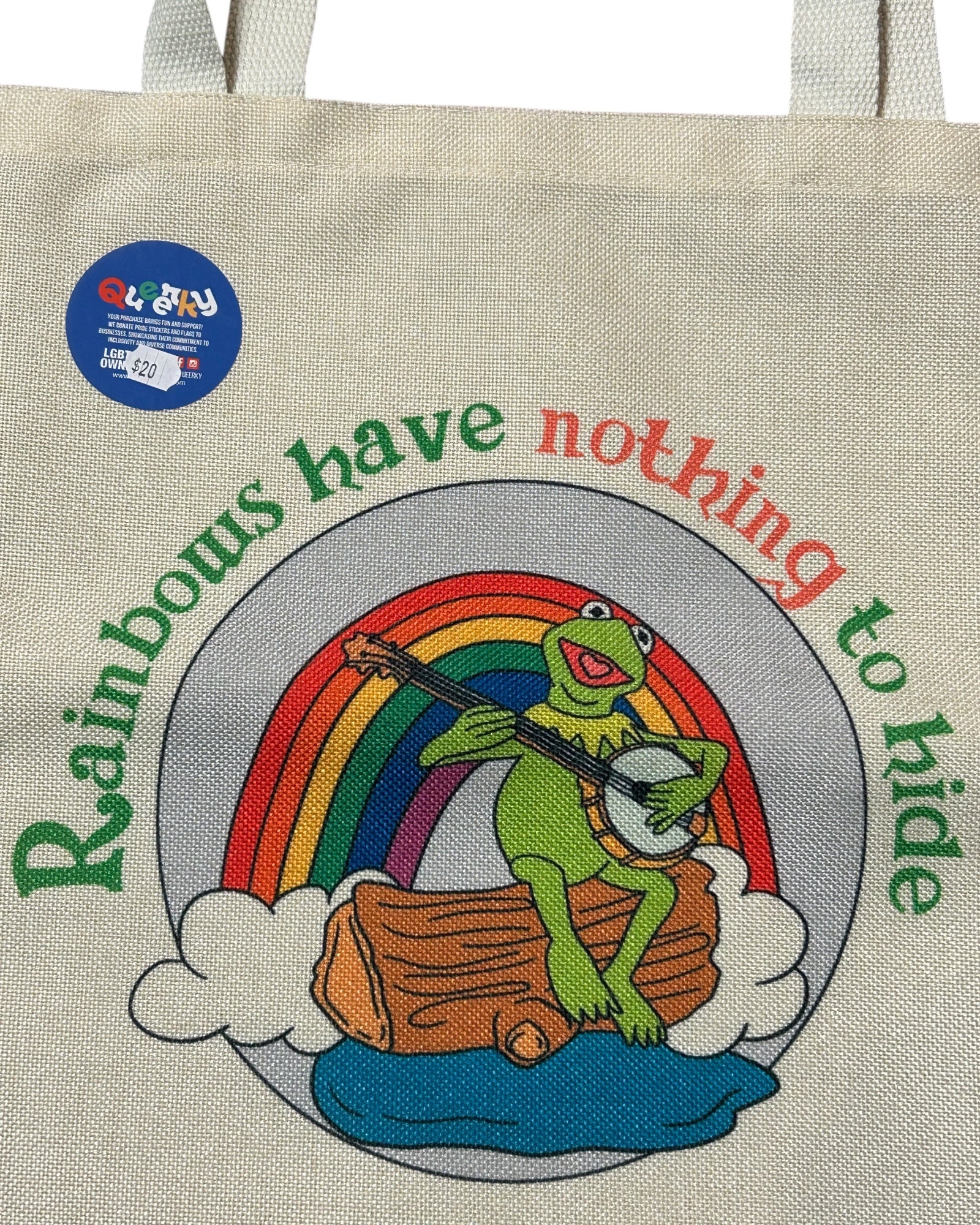 Rainbow Has Nothing To Hide Print Tote Bag