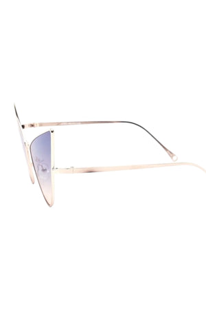 Lucy Duotone High Fashion Pointy Metal Sunglasses