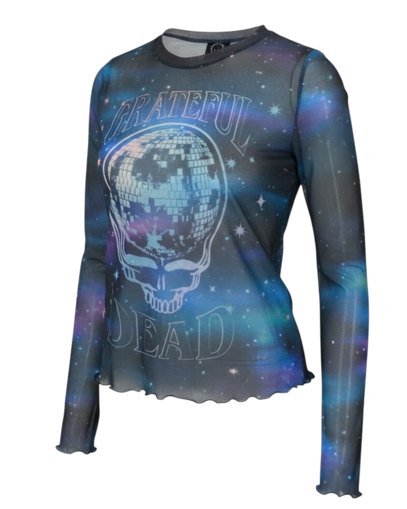 Grateful Dead - Steady Skull Disco Ball Cropped Mesh Top
