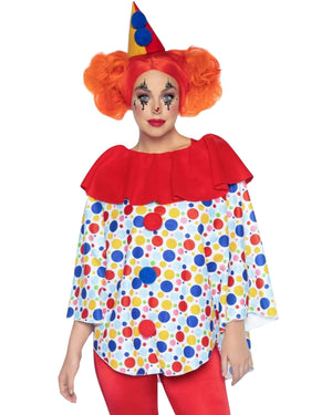 Clown Costume Poncho & Hat ( 2PCS Set )