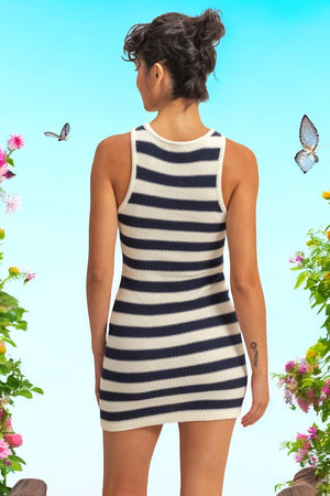 Sally Striped Pattern Knit Dress