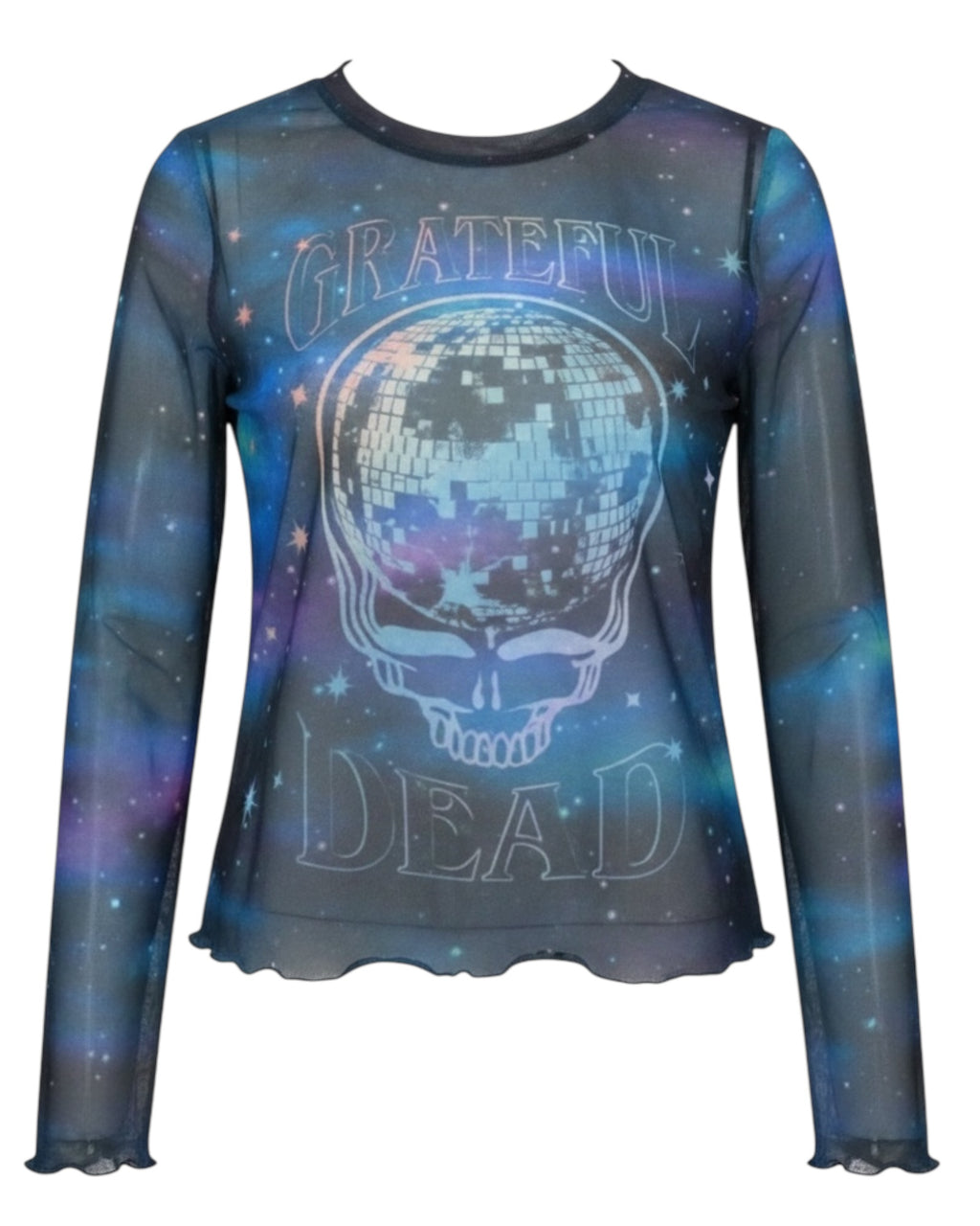Grateful Dead - Steady Skull Disco Ball Cropped Mesh Top