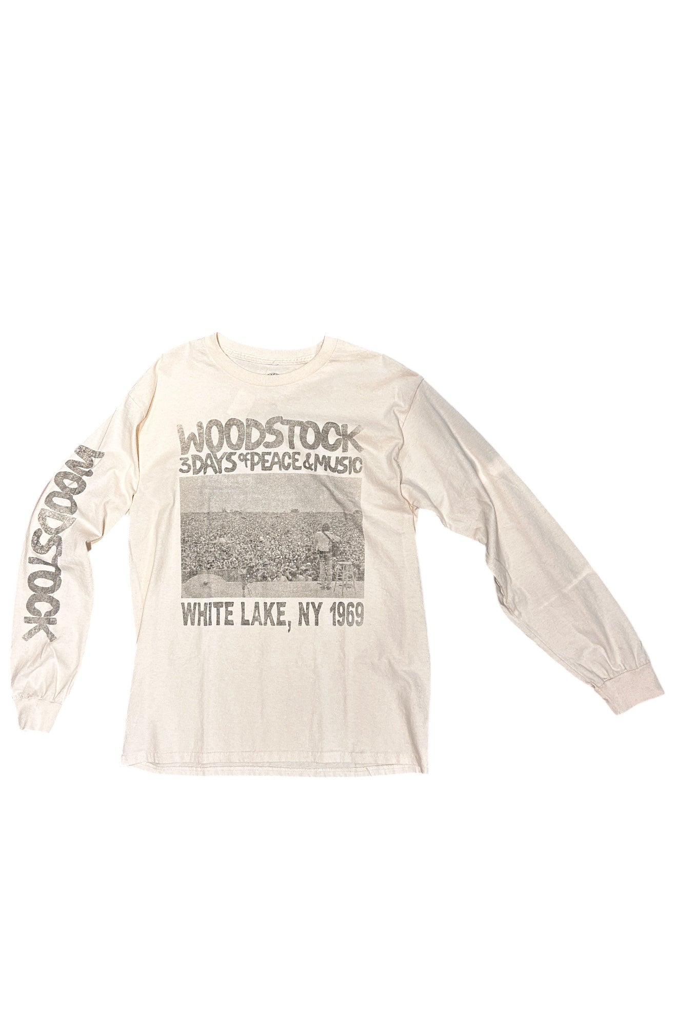WOODSTOCK POSTER CREAM UNISEX Long Sleeve T-SHIRT