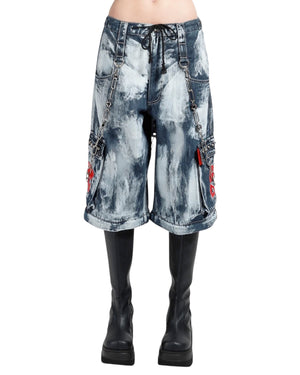 TRIPP NYC - SKULL INDIGO DENIM STORM WASH PANT