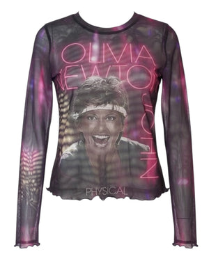 Olivia Newton John "Physical" Mesh Top