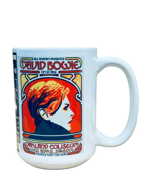 David Bowie Collage Concert Poster Ceramic Mug