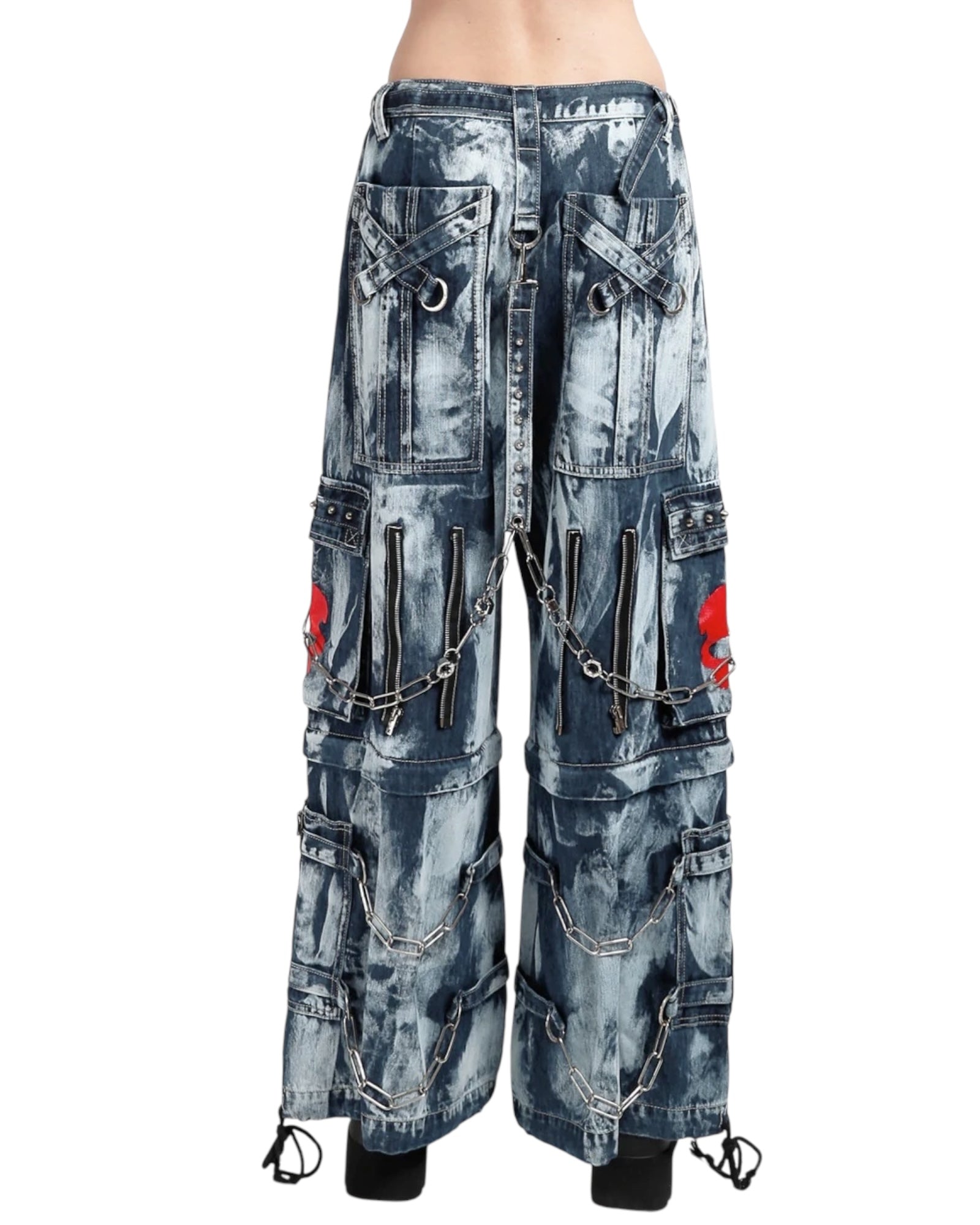 TRIPP NYC - SKULL INDIGO DENIM STORM WASH PANT