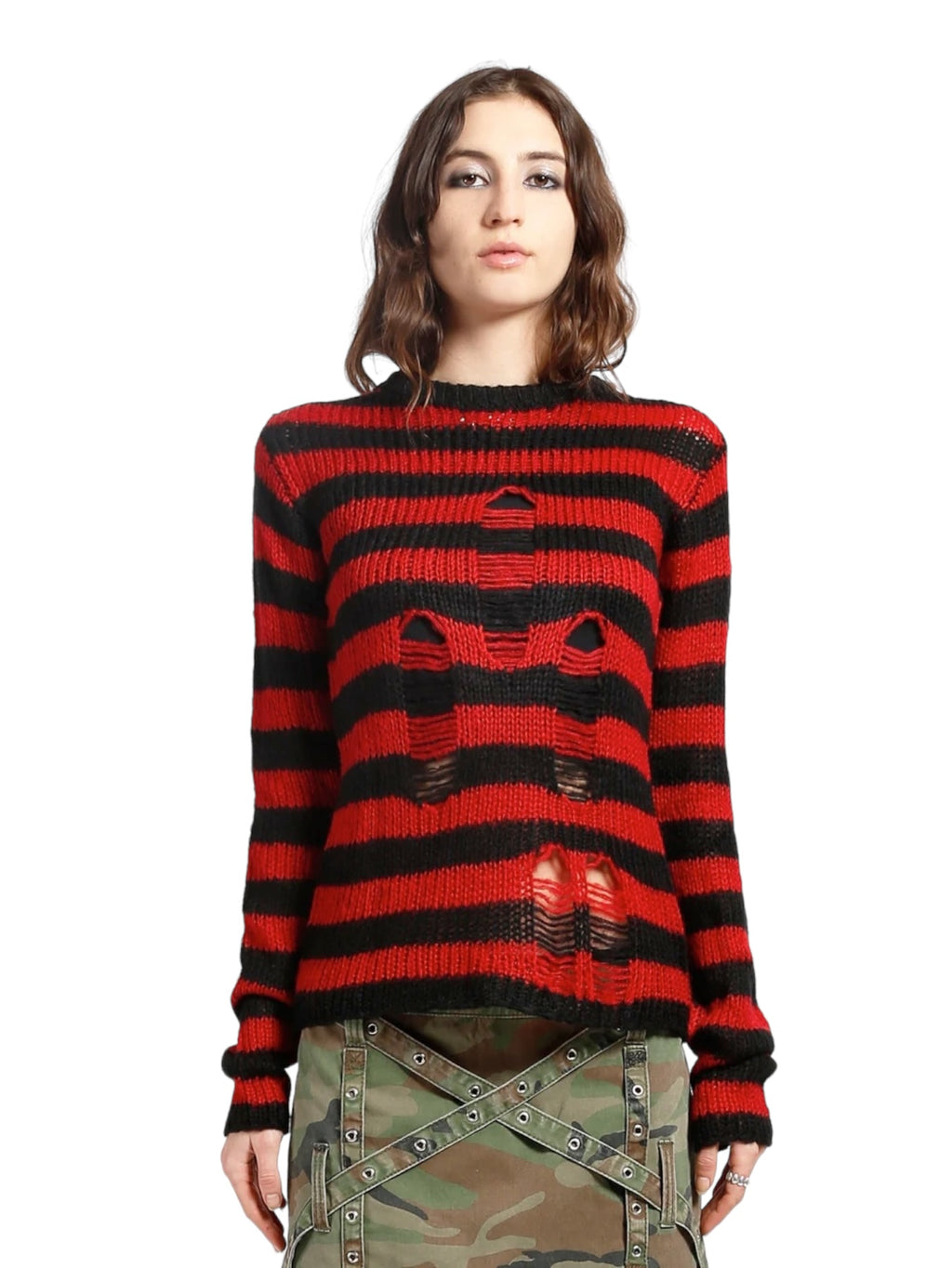 Tripp NYC - ( unisex ) Rag Stripe Sweater Top