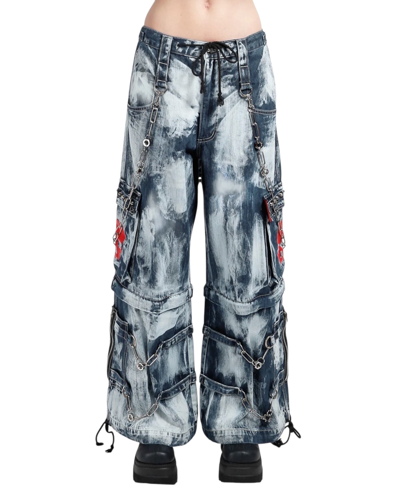 TRIPP NYC - SKULL INDIGO DENIM STORM WASH PANT