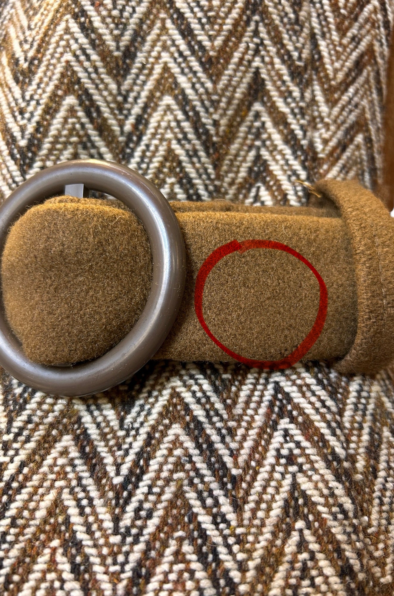 Vintage - 1970’s Chevron Wool Poncho Vest