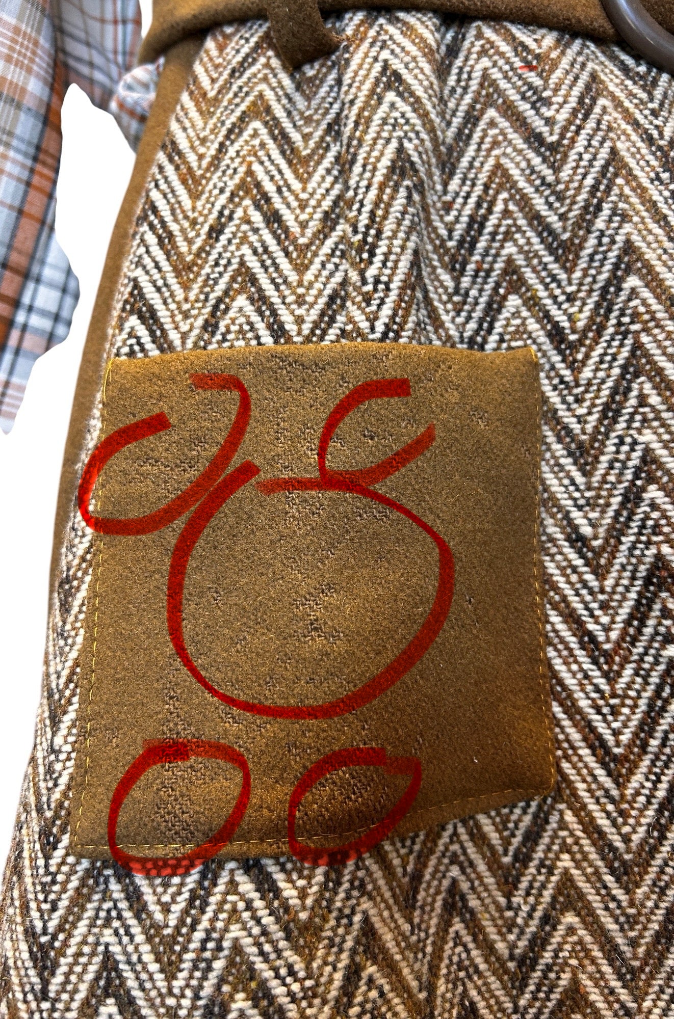 Vintage - 1970’s Chevron Wool Poncho Vest