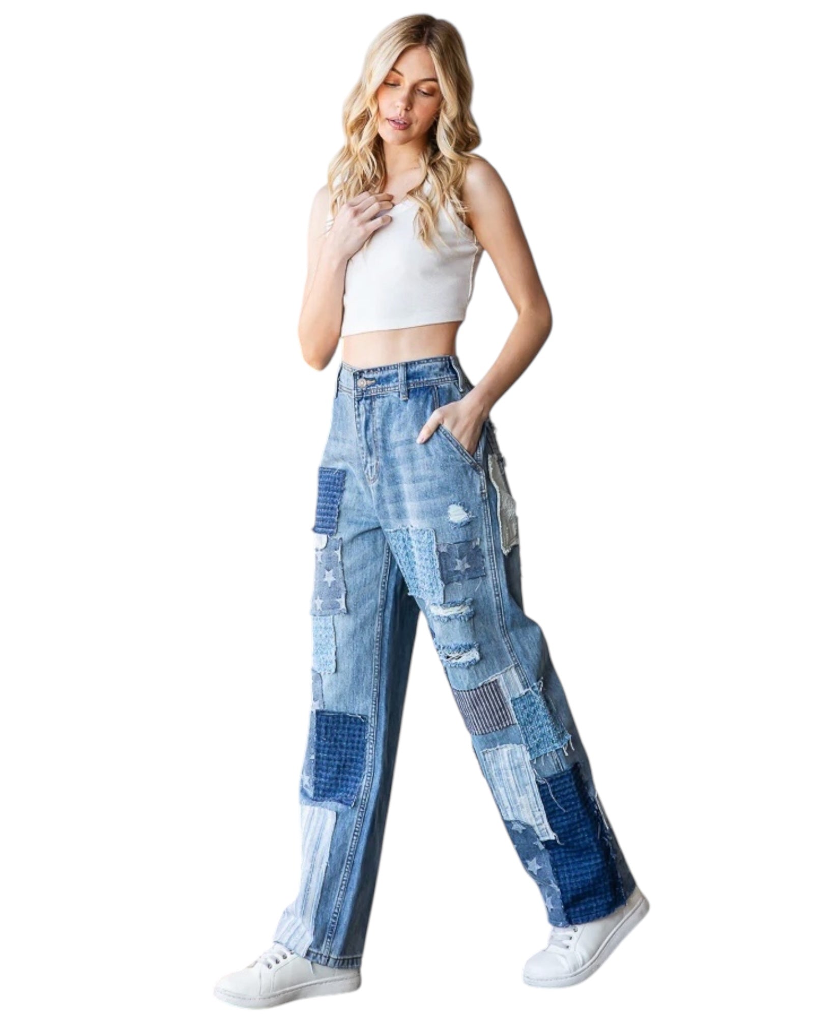 Melinda  Patchworks Relaxed Jeans