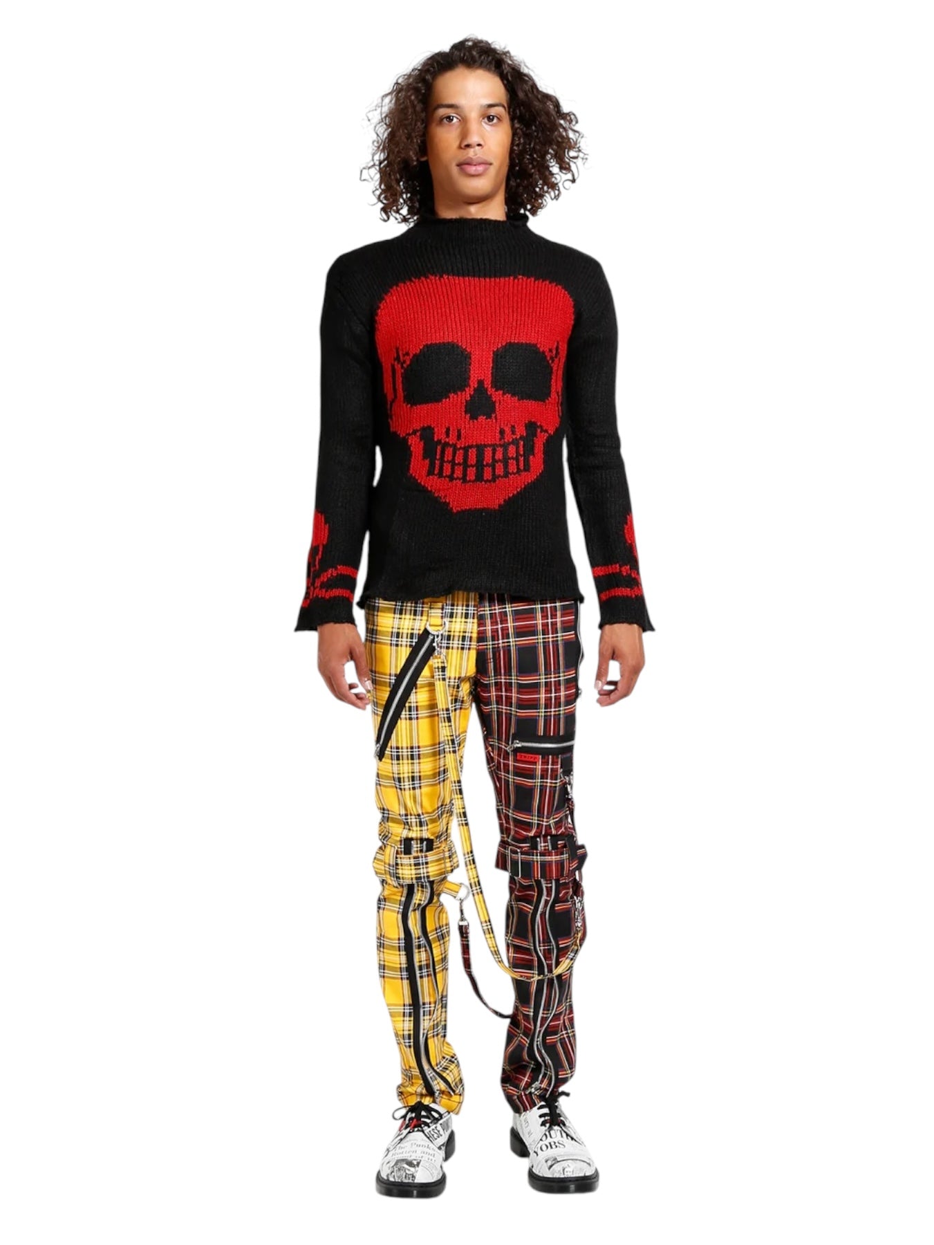 Tripp NYC - Red Color SKULL SWEATER