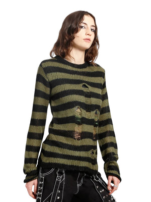 Tripp NYC - ( Unisex ) Rag Stripe Sweater Top