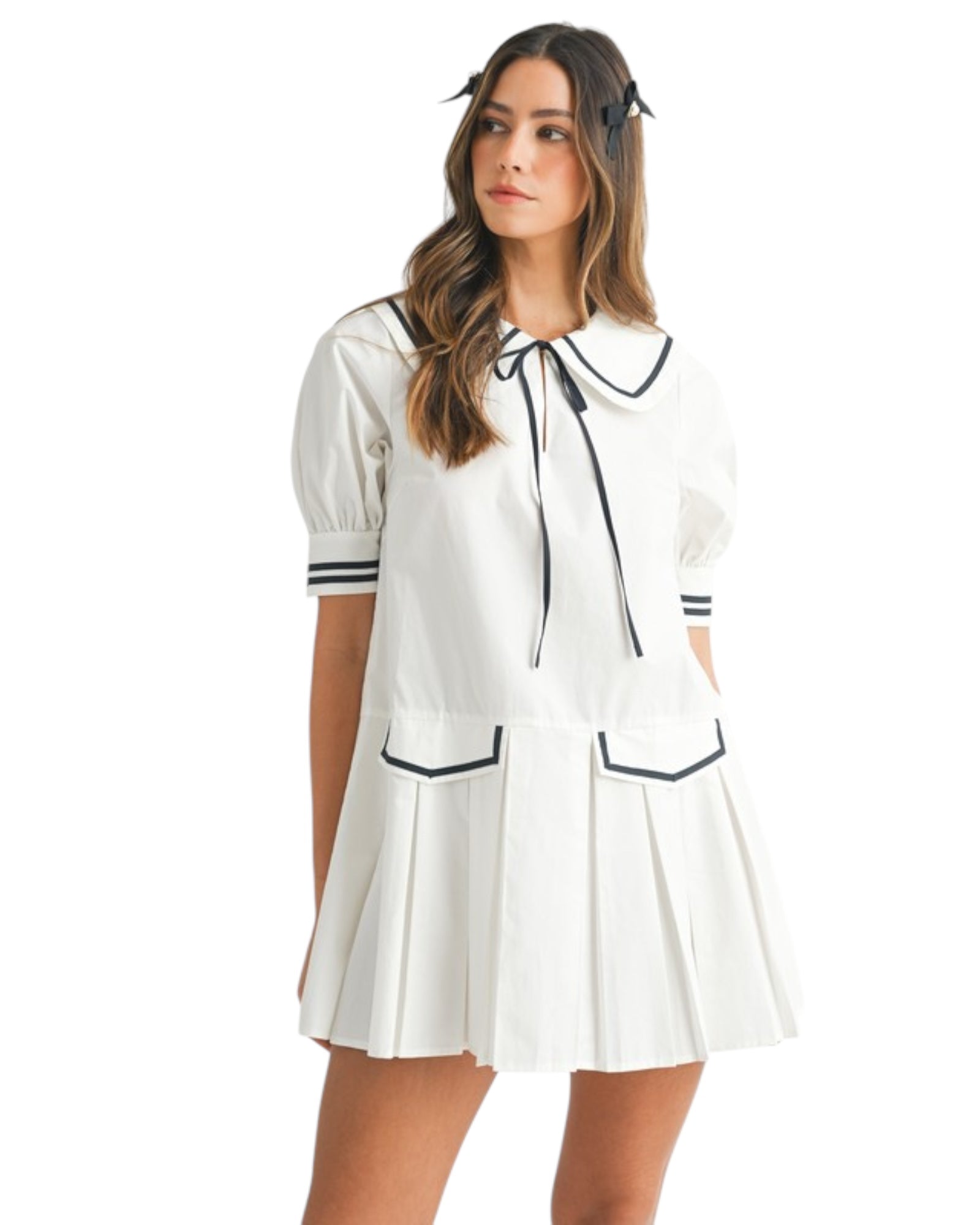 Mindy Contrast Binding Mini Dress