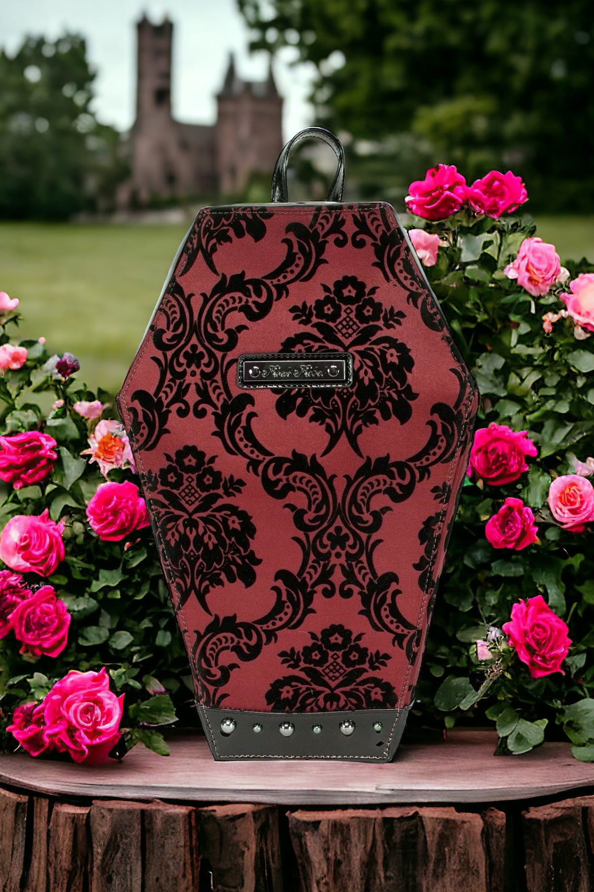 Rock Rebel - Damask Coffin Backpack