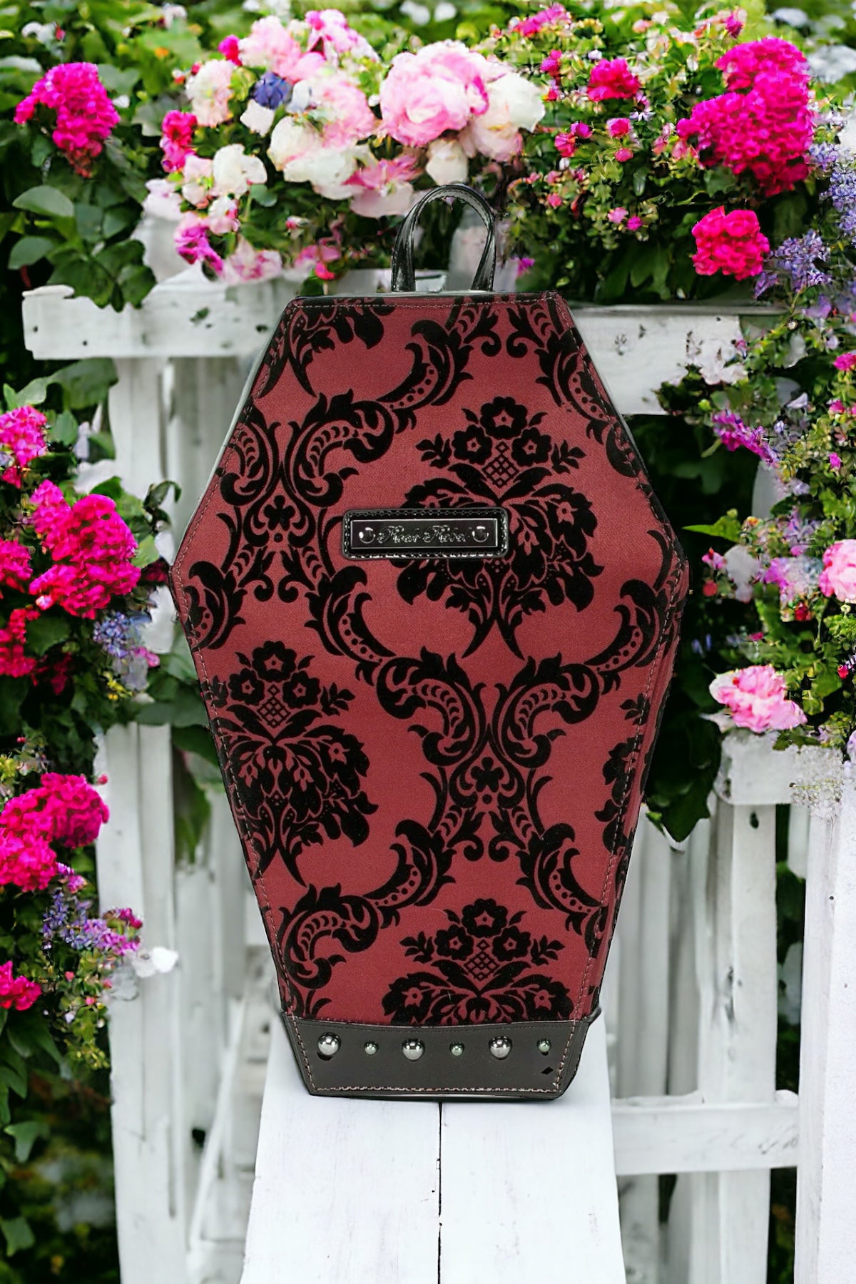 Rock Rebel - Damask Coffin Backpack