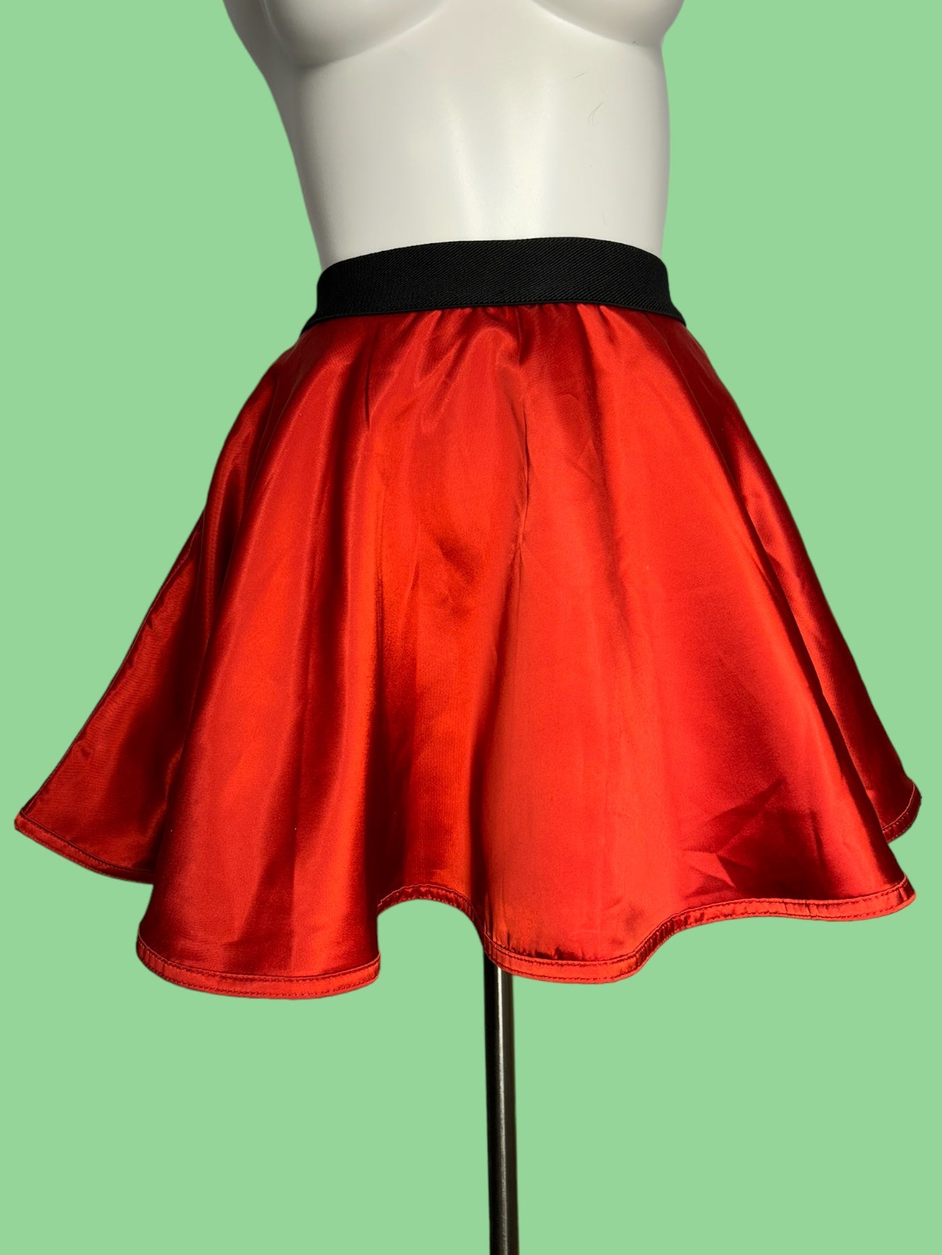 Cheyanne Satin Circle Mini Skirt