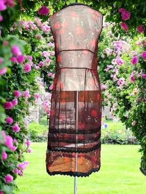 Coach Brand - Pre-Owned - Floral Print Silk Blend Organza Sheer Dress