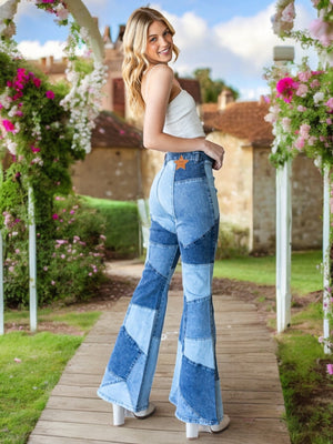 Farrah Patchwork Flare Jeans