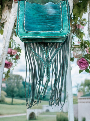 Pre-Own -All About Fringe Genuine Leather Crossbody Bag