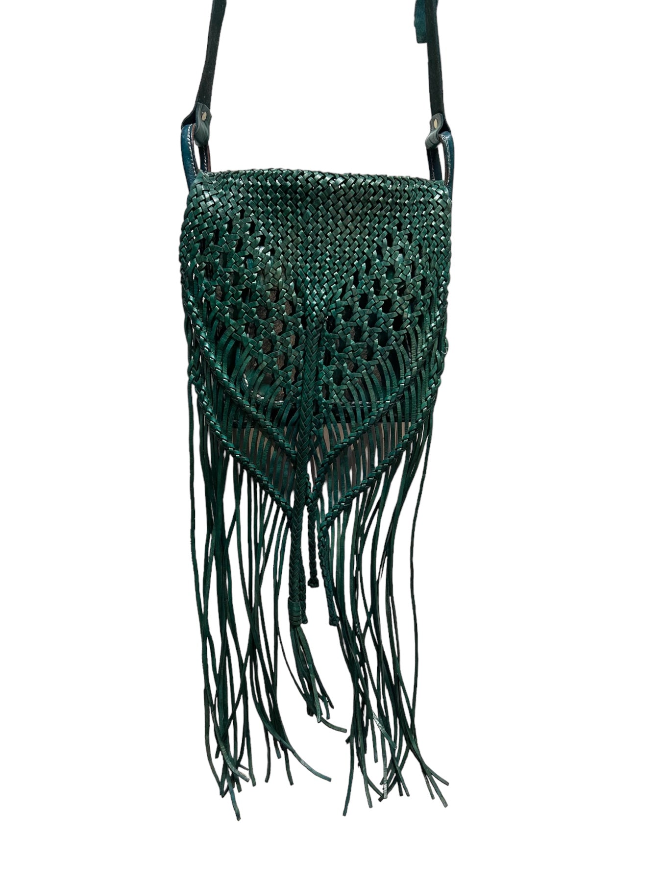 Pre-Own -All About Fringe Genuine Leather Crossbody Bag