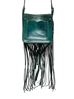 Pre-Own -All About Fringe Genuine Leather Crossbody Bag