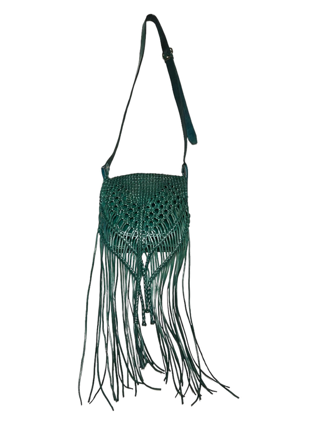 Pre-Own -All About Fringe Genuine Leather Crossbody Bag