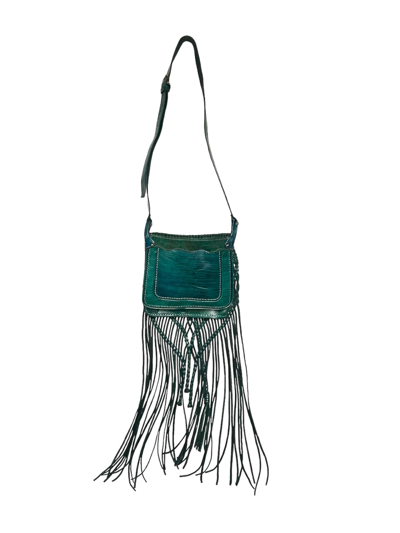 Pre-Own -All About Fringe Genuine Leather Crossbody Bag