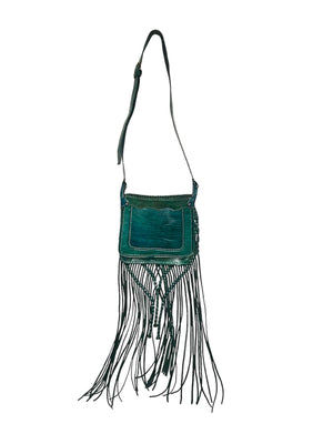 Pre-Own -All About Fringe Genuine Leather Crossbody Bag