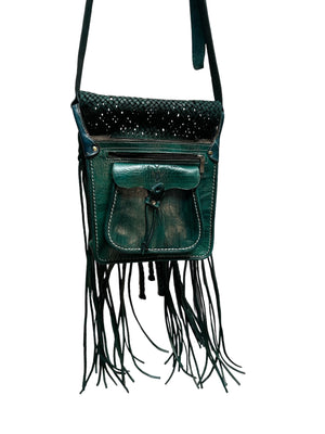 Pre-Own -All About Fringe Genuine Leather Crossbody Bag