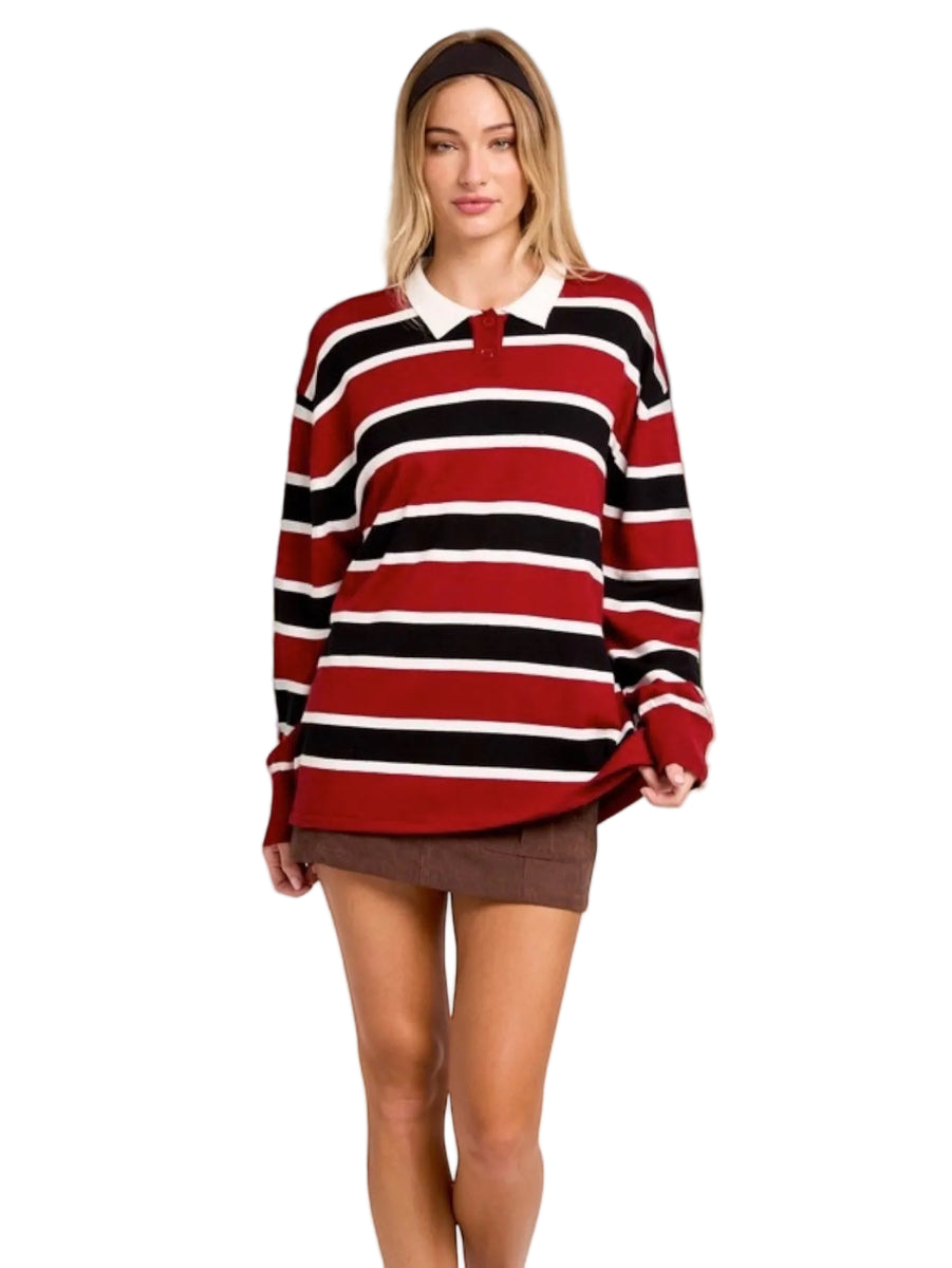Haley Rugby Knit Top – Thirteen Vintage