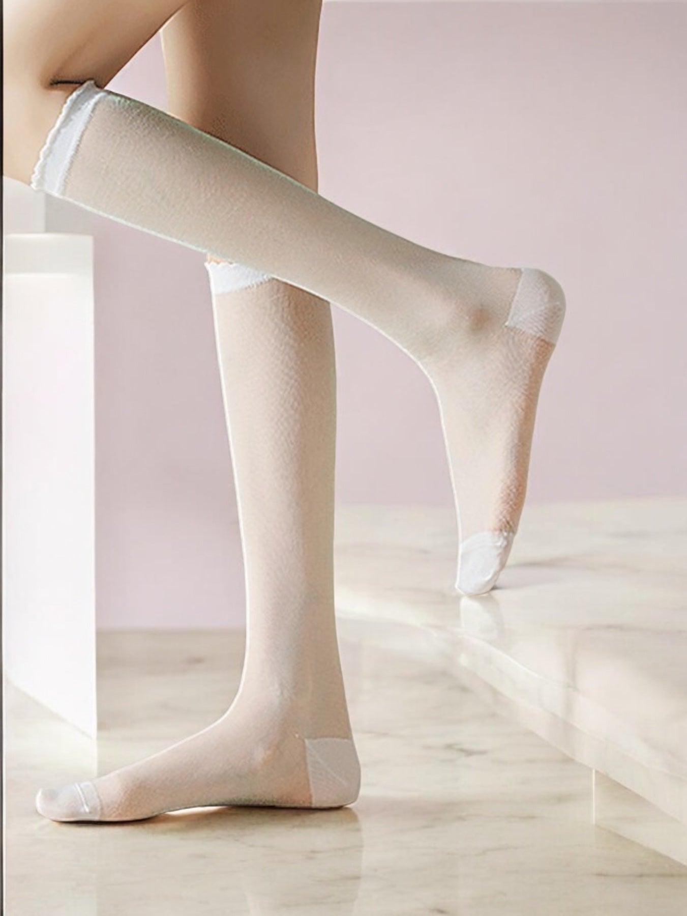 Mimi Sparkly Sheer Knee High Socks