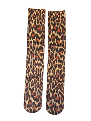 Lorraine Leopard Pattern Knee High Socks