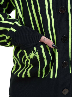 Killstar x WARNER BEETLEJUICE BEETLEJUICE BEETLEJUICE BEETLEJUICE INTARSIA CARDIGAN