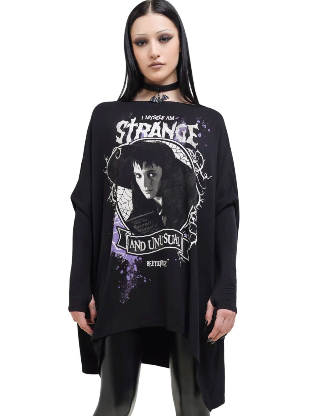 Killstar x Warner Beetlejuice - ONE BIG DARK ROOM TUNIC TOP