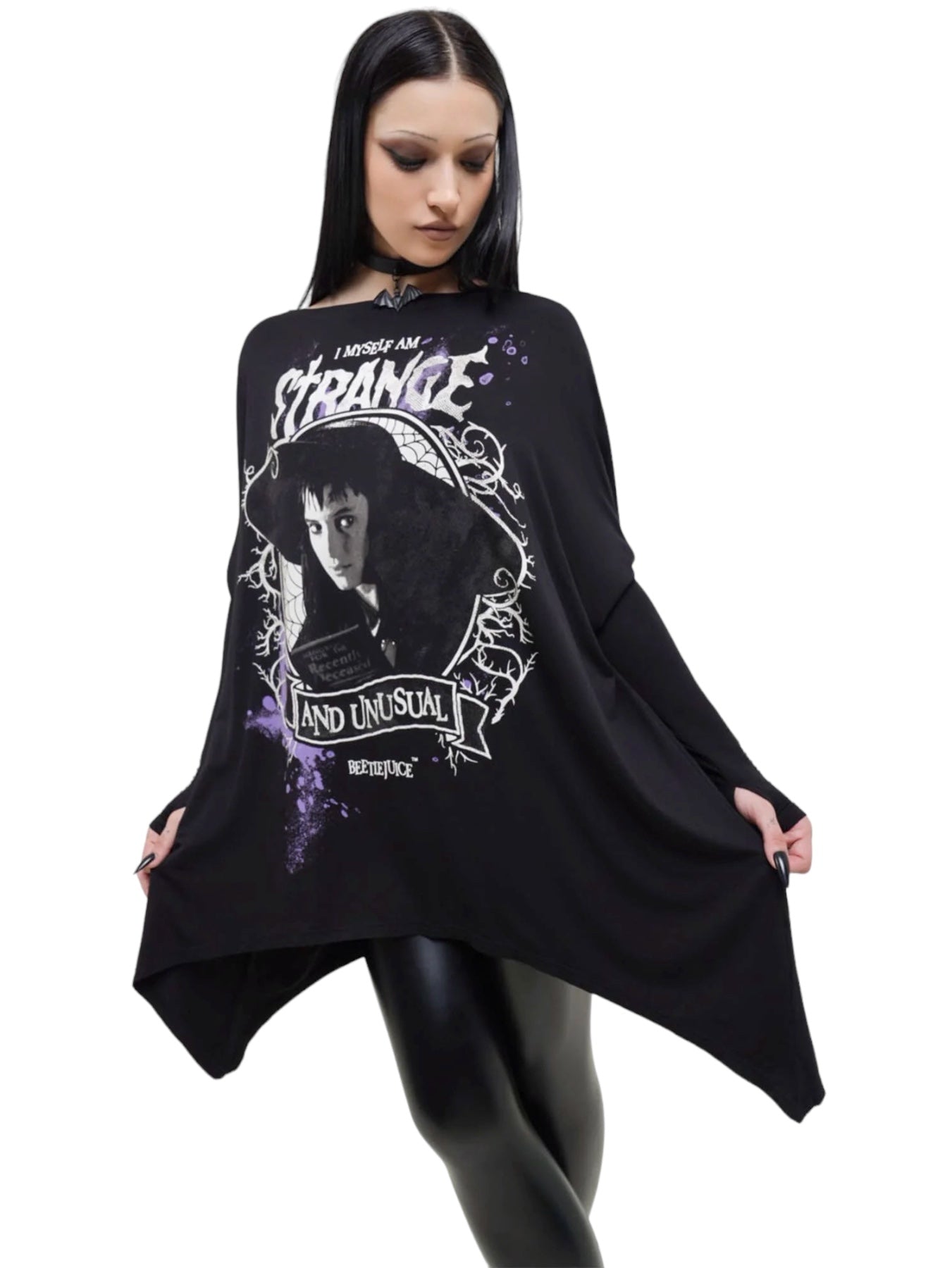 Killstar x Warner Beetlejuice - ONE BIG DARK ROOM TUNIC TOP