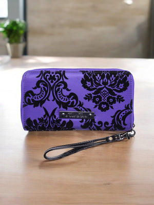 ROCK REBEL - Violet Damask Wallet