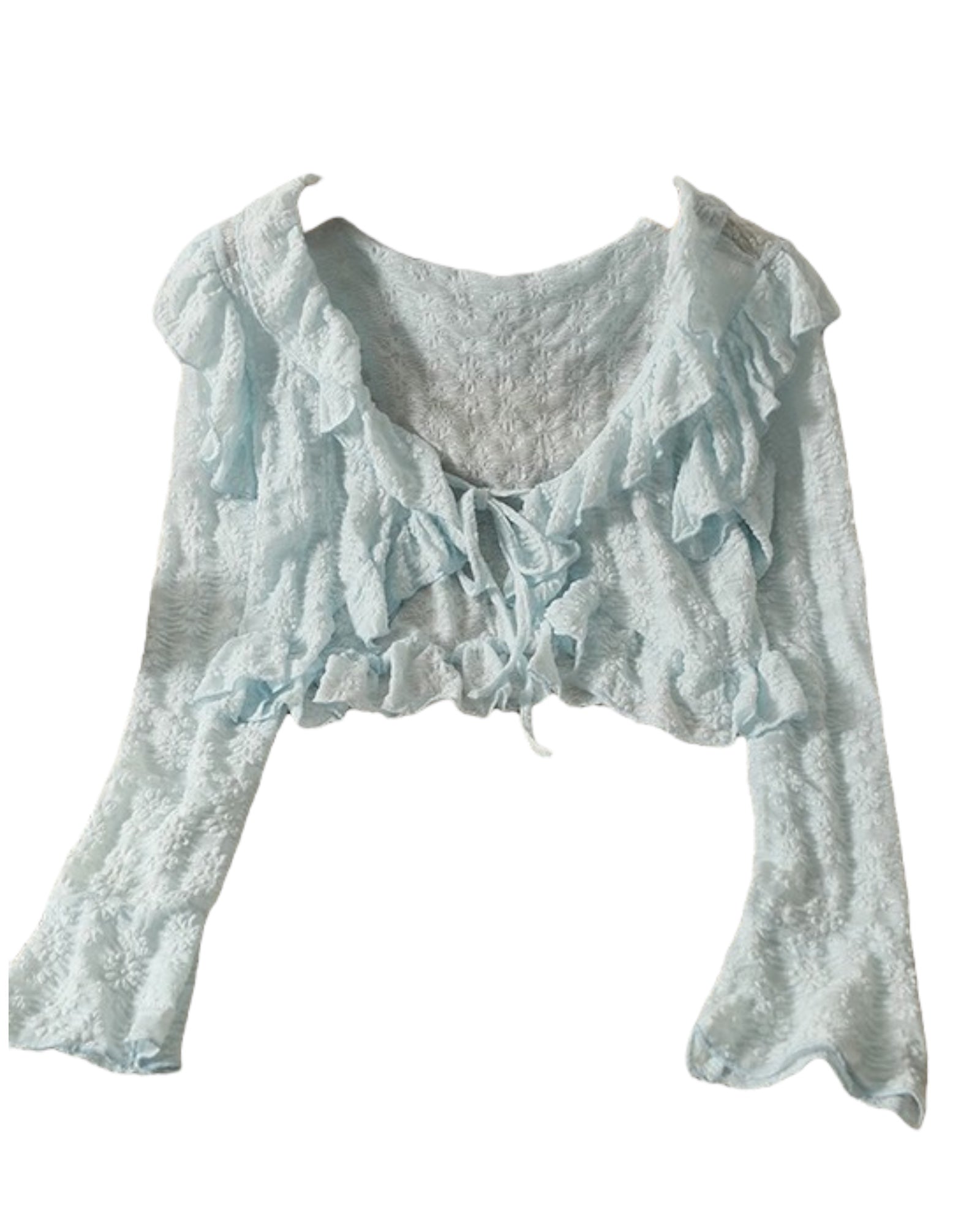 Jessie Floral Pattern Lace Cropped Cardigan